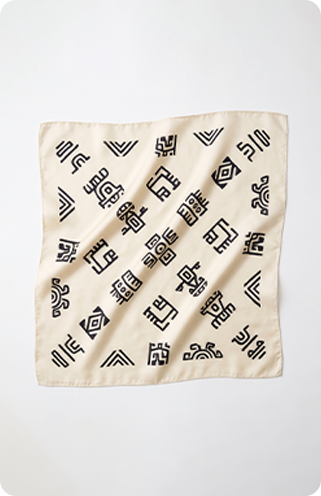 Bandana Pañuelo Beige México Prehispanico