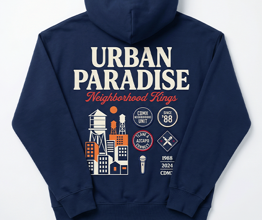 Hoodie Olivo Detalle Gráfico